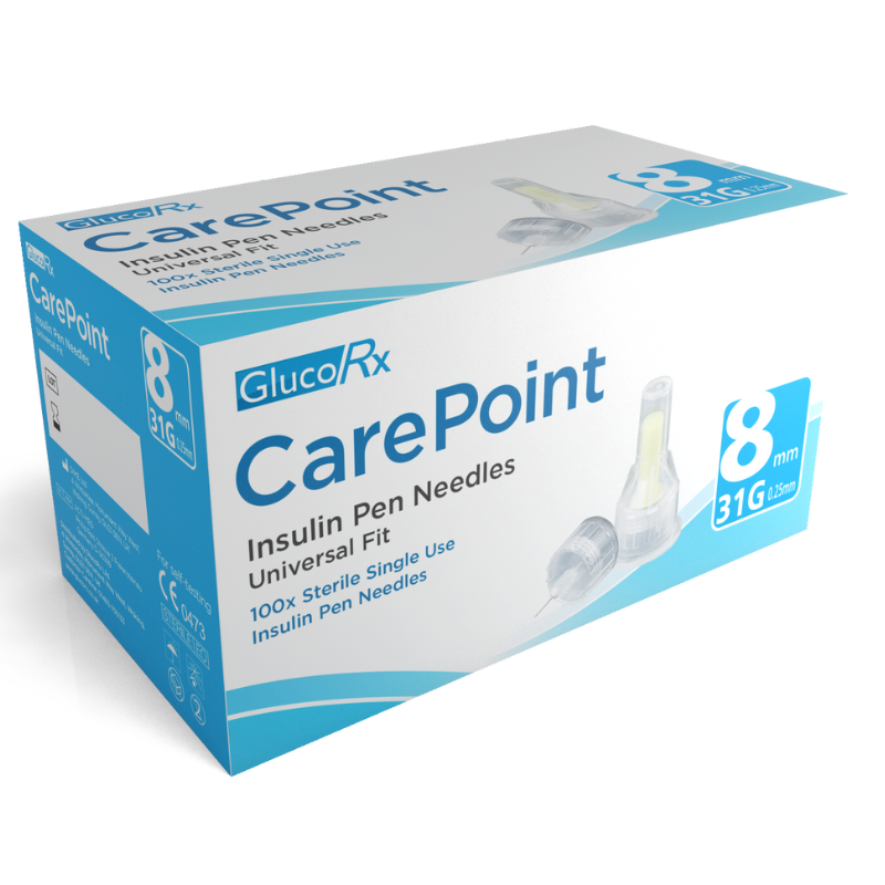Carepoint Pen Needles 8mm 100 Needles