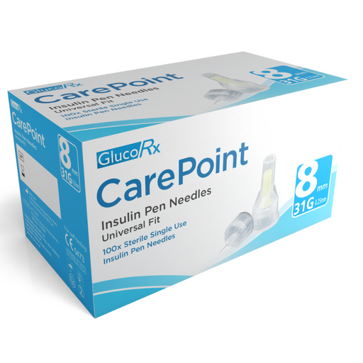 Carepoint Pen Needles 31g 8mm - 100 Needles