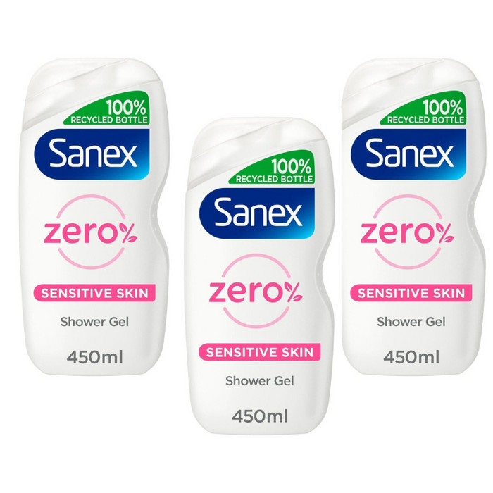 Sanex Zero% Sensitive Skin Shower Gel 450ml